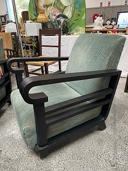 Maxime old fauteuils bois laqué noir