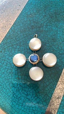 Denise gatard pendentif pâte de verre