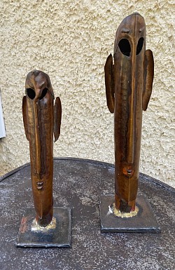 Sculptures têtes bronze 1960