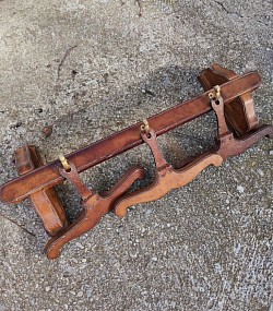 Porte manteau gainé cuir 1950