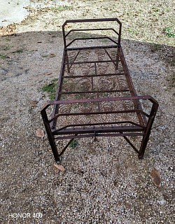 Banquette fer forgé martelé a système 1930