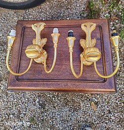 Appliques doré bronze poissons