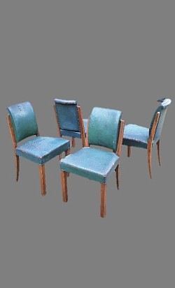 Michel duffet attribué 4 chaises moderniste 1930