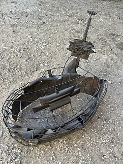 Sculpture bronze marine